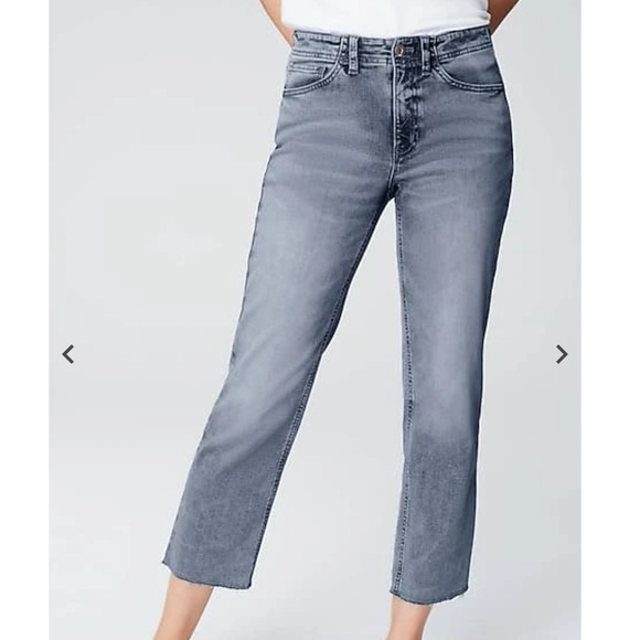 J. Jill Denim - J Jill High Rise Fringe Hem Cropped Jeans